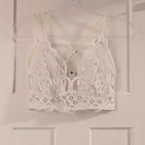 Free People Adella Bralette in White